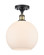 Athens - 1 Light - 10 inch - Black Antique Brass - Semi-Flush Mount (3442|516-1C-BAB-G121-10)