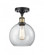 Athens - 1 Light - 8 inch - Black Antique Brass - Semi-Flush Mount (3442|516-1C-BAB-G122-LED)