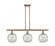 Farmhouse Rope - 3 Light - 36 inch - Antique Copper - Stem hung - Island Light (3442|516-3I-AC-G122-8RW)