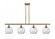 Athens - 4 Light - 48 inch - Brushed Brass - Stem hung - Island Light (3442|516-4I-BB-G122-LED)