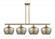 Fenton - 4 Light - 49 inch - Brushed Brass - Stem hung - Island Light (3442|516-4I-BB-G96-L)