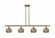 Fenton - 4 Light - 48 inch - Brushed Brass - Stem hung - Island Light (3442|516-4I-BB-G96-LED)