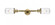 Dover - 2 Light - 5 inch - Brushed Brass - Adjustable Bath Vanity Light (3442|208L-BB-G312-LED)