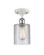 Cobbleskill - 1 Light - 5 inch - White Polished Chrome - Semi-Flush Mount (3442|516-1C-WPC-G112-LED)