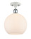 Athens - 1 Light - 10 inch - White Polished Chrome - Semi-Flush Mount (3442|516-1C-WPC-G121-10-LED)