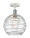 Athens Deco Swirl - 1 Light - 10 inch - White Polished Chrome - Semi-Flush Mount (3442|516-1C-WPC-G1213-10)