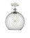 Farmhouse Chicken Wire - 1 Light - 10 inch - White Polished Chrome - Semi-Flush Mount (3442|516-1C-WPC-G122-10CBK-LED)