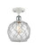 Farmhouse Rope - 1 Light - 8 inch - White Polished Chrome - Semi-Flush Mount (3442|516-1C-WPC-G122-8RW)