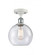 Athens - 1 Light - 8 inch - White Polished Chrome - Semi-Flush Mount (3442|516-1C-WPC-G124-LED)
