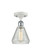 Conesus - 1 Light - 6 inch - White Polished Chrome - Semi-Flush Mount (3442|516-1C-WPC-G275)