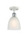 Castile - 1 Light - 6 inch - White Polished Chrome - Semi-Flush Mount (3442|516-1C-WPC-G381)