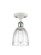 Brookfield - 1 Light - 6 inch - White Polished Chrome - Semi-Flush Mount (3442|516-1C-WPC-G442-LED)