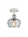 Fenton - 1 Light - 7 inch - White Polished Chrome - Semi-Flush Mount (3442|516-1C-WPC-G92-LED)