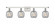 Belfast - 4 Light - 36 inch - White Polished Chrome - Bath Vanity Light (3442|516-4W-WPC-G104-LED)