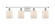 Cobbleskill - 4 Light - 35 inch - White Polished Chrome - Bath Vanity Light (3442|516-4W-WPC-G111-LED)