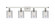 Cobbleskill - 4 Light - 35 inch - White Polished Chrome - Bath Vanity Light (3442|516-4W-WPC-G112)