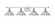Orwell - 4 Light - 38 inch - White Polished Chrome - Bath Vanity Light (3442|516-4W-WPC-G132-LED)