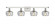 Fenton - 4 Light - 37 inch - White Polished Chrome - Bath Vanity Light (3442|516-4W-WPC-G92-LED)