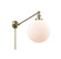 Beacon - 1 Light - 12 inch - Antique Brass -Adjustable Swing Arm (3442|237-AB-G201-12-LED)