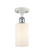 Clymer - 1 Light - 4 inch - White Polished Chrome - Semi-Flush Mount (3442|516-1C-WPC-G801-LED)