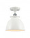 Adirondack - 1 Light - 8 inch - White Polished Chrome - Semi-Flush Mount (3442|516-1C-WPC-M14-W)