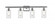 Clymer - 4 Light - 34 inch - Brushed Satin Nickel - Bath Vanity Light (3442|516-4W-SN-G802-LED)