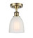 Brookfield - 1 Light - 6 inch - Antique Brass - Semi-Flush Mount (3442|516-1C-AB-G441)