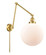 Beacon - 1 Light - 12 inch - Satin Gold -Adjustable Swing Arm (3442|238-SG-G201-12)