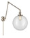 Beacon - 1 Light - 12 inch - Brushed Satin Nickel -Adjustable Swing Arm (3442|238-SN-G202-12)