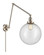 Beacon - 1 Light - 12 inch - Brushed Satin Nickel -Adjustable Swing Arm (3442|238-SN-G204-12)