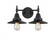 Railroad - 2 Light - 17 inch - Matte Black - Bath Vanity Light (3442|447-2W-BK-M6-BK-LED)