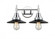 Railroad - 2 Light - 17 inch - Polished Chrome - Bath Vanity Light (3442|447-2W-PC-M6-BK)