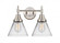Cone - 2 Light - 17 inch - Satin Nickel - Bath Vanity Light (3442|447-2W-SN-G42-LED)