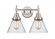 Cone - 2 Light - 17 inch - Satin Nickel - Bath Vanity Light (3442|447-2W-SN-G44)