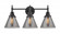 Cone - 3 Light - 26 inch - Matte Black - Bath Vanity Light (3442|447-3W-BK-G43-LED)