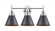Appalachian - 3 Light - 26 inch - Polished Chrome - Bath Vanity Light (3442|447-3W-PC-M13-BK-LED)