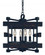 4-Light Matte Black Rustic Chic Dual Mount Chandelier (84|5270 MBLACK)
