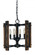 4-Light Matte Black Modern Farmhouse Dual Mount Chandelier (84|5400 MBLACK)