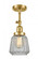 Chatham - 1 Light - 7 inch - Satin Gold - Adjustable Semi-Flush Mount (3442|201F-SG-G142)