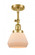 Fulton - 1 Light - 7 inch - Satin Gold - Adjustable Semi-Flush Mount (3442|201F-SG-G171-LED)