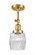 Colton - 1 Light - 6 inch - Satin Gold - Adjustable Semi-Flush Mount (3442|201F-SG-G302)