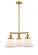 Cone - 3 Light - 22 inch - Satin Gold - Stem Hung - Chandelier (3442|207-SG-G41)