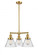 Cone - 3 Light - 22 inch - Satin Gold - Stem Hung - Chandelier (3442|207-SG-G44-LED)