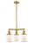 Bell - 3 Light - 19 inch - Satin Gold - Stem Hung - Chandelier (3442|207-SG-G51)