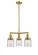 Bell - 3 Light - 19 inch - Satin Gold - Stem Hung - Chandelier (3442|207-SG-G52)