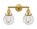 Beacon - 2 Light - 17 inch - Satin Gold - Adjustable Bath Vanity Light (3442|208-SG-G202-6)