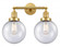 Beacon - 2 Light - 19 inch - Satin Gold - Adjustable Bath Vanity Light (3442|208-SG-G204-8-LED)