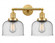 Bell - 2 Light - 19 inch - Satin Gold - Adjustable Bath Vanity Light (3442|208-SG-G74-LED)