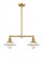Halophane - 2 Light - 21 inch - Satin Gold - Stem Hung - Adjustable Island Light (3442|209-SG-G1)