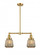 Chatham - 2 Light - 21 inch - Satin Gold - Stem Hung - Adjustable Island Light (3442|209-SG-G146-LED)